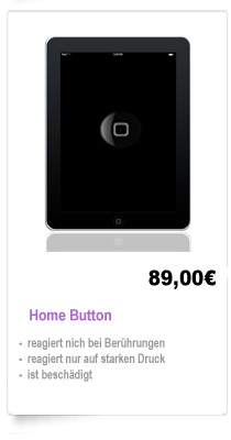  iPad 1,2,3 Reparatur Berlin Home Button